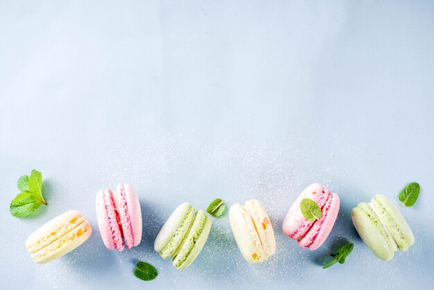 Macarons colorés lumineux