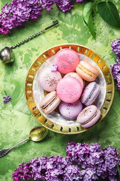 Macarons français sucrés