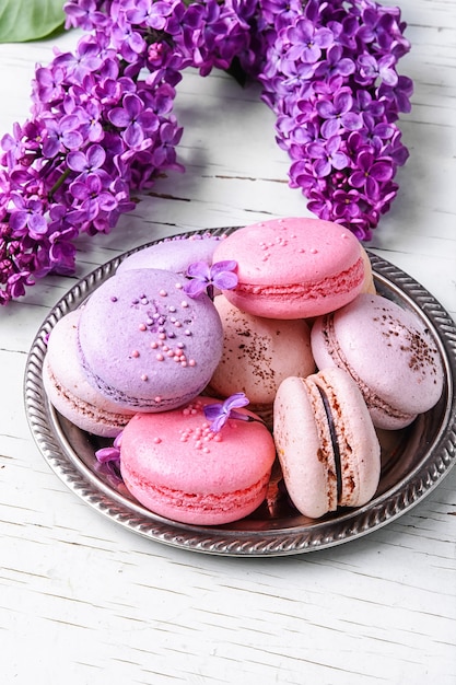 Macarons français sucrés