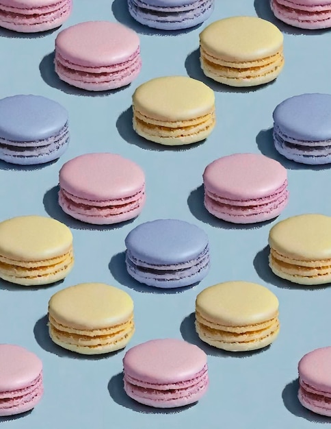 des macaroons colorés