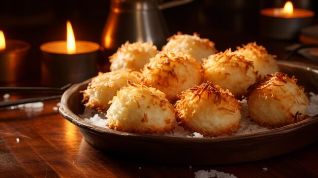 Des macaroons délicieusement décadents sur une table en bois