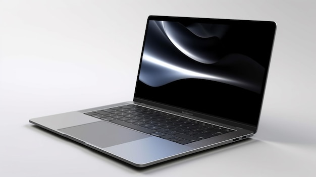 macbook pro avec un écran noir Ai génératif