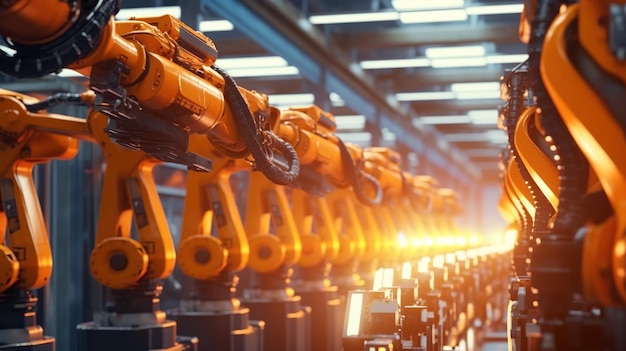 machine de bras de robot d'automatisation dans l'usine intelligente industrielle