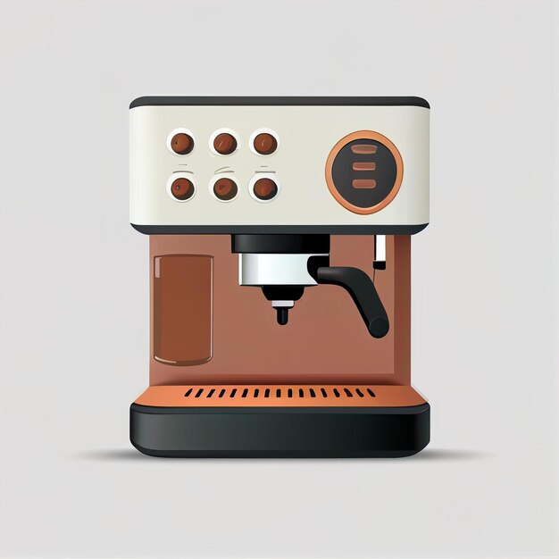 Machine à café de style plat IA générative
