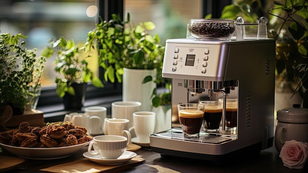 Machine à café sur table