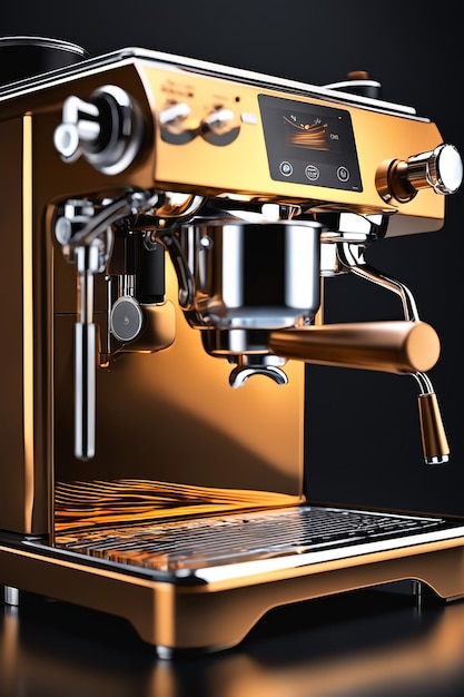 Machine à expresso professionnelle, composition parfaite très détaillée