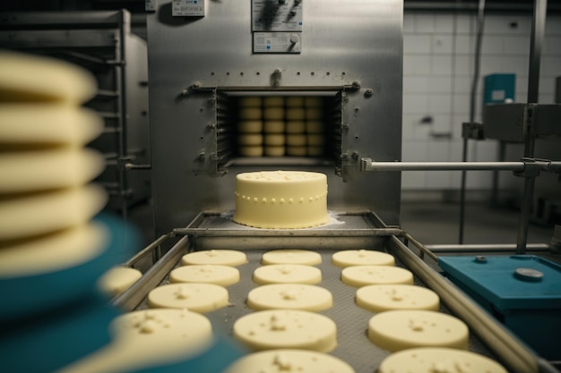 Une machine avec un gâteau dessus