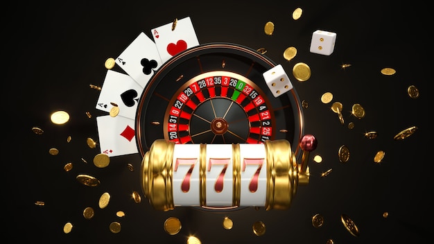 machine à sous avec roue de roulette