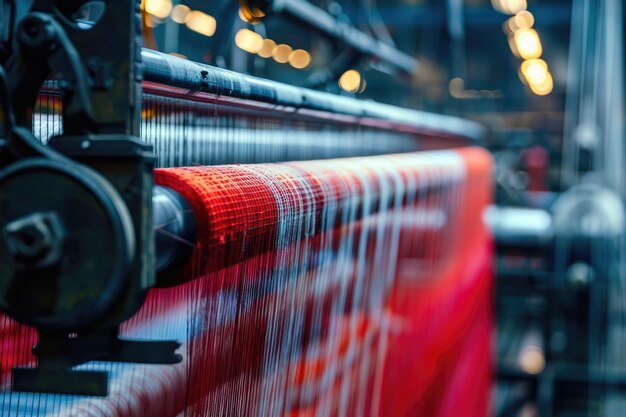 Photo machine à tordre le fil dans une usine de tissage textile machine à tondre le fil dans un usine de tisser textile