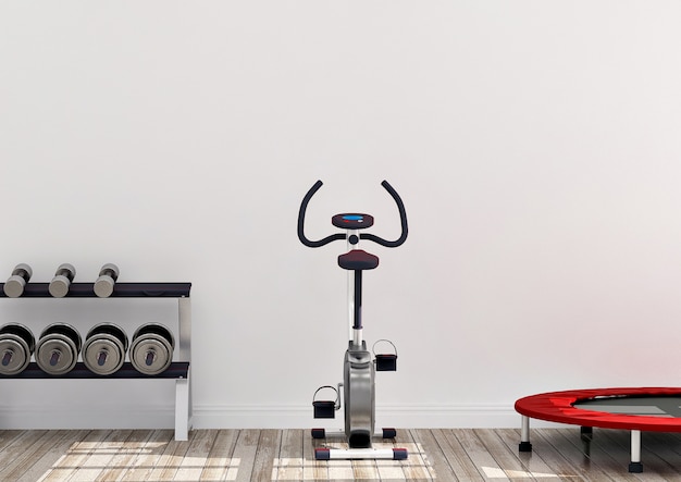 Machine à vélo dans la salle de gym