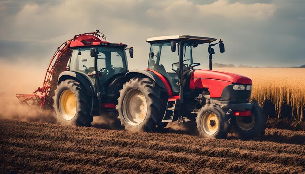 Machines agricoles à tracteur pour cultiver le champ