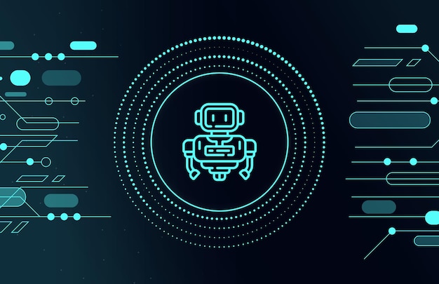 Machines de développement robotique du futur arrière-plan cybernétique de développement de robots industriels