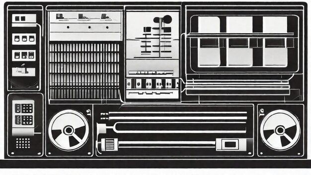 Photo des machines de haute technologie au travail