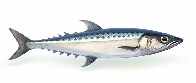 Mackerel sur un fond blanc isolé