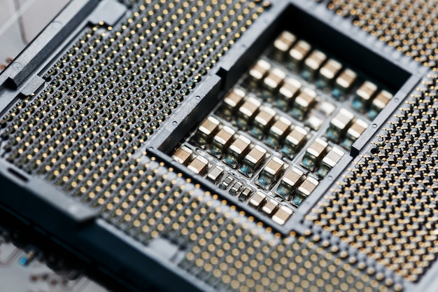 Macro CPU socket.CPU socket