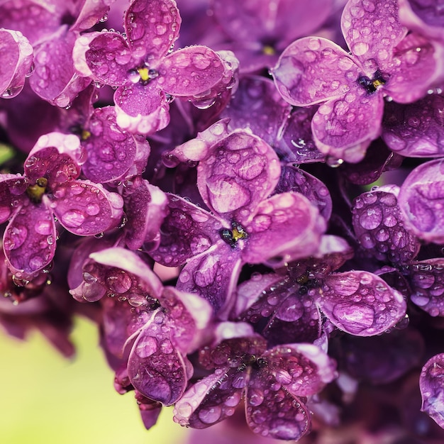 Macro de fleurs lilas