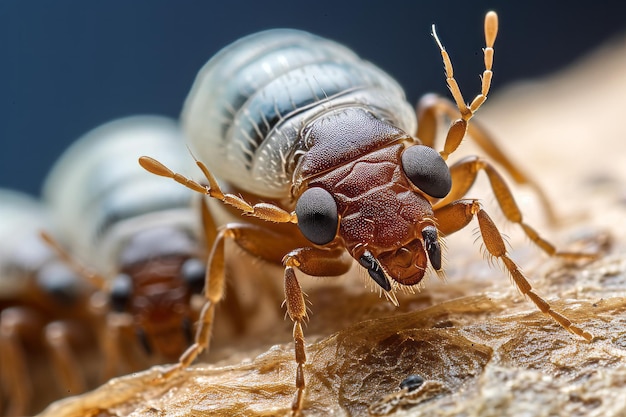 Macro gros plan d'un insecte bug mendiant