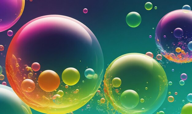 Photo macro huile et eau arrière-plan abstrait multicolore