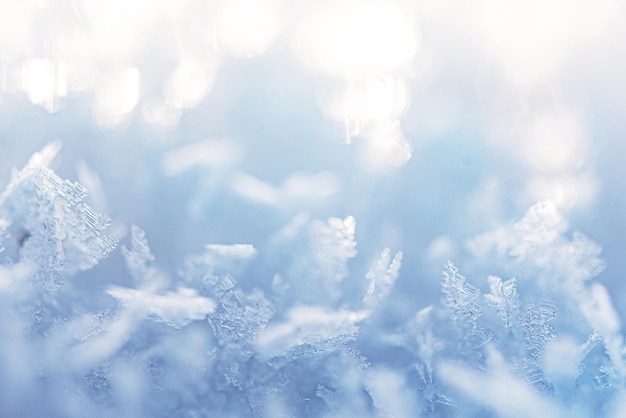 Macro de neige blanche