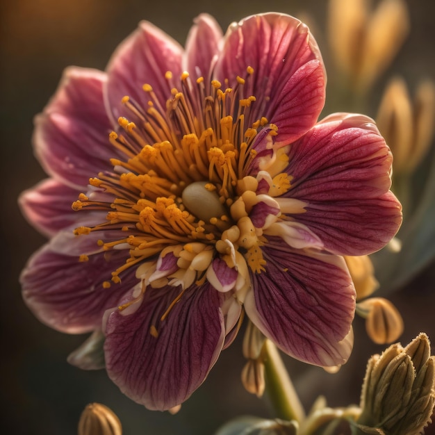 Une macro prise de vue d'une belle fleur