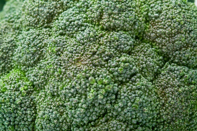 Macro texture de brocoli vert fond alimentaire chou-fleur coloré récolte agricole maquette vue de dessus