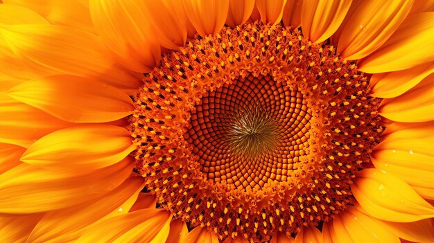 Macro de tournesol dynamique et énergique