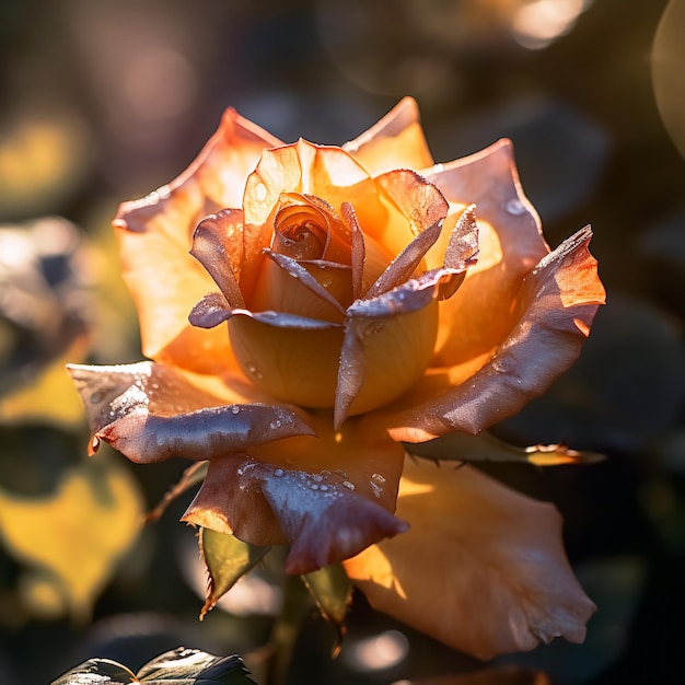 macrophotographie d'une belle rose rose