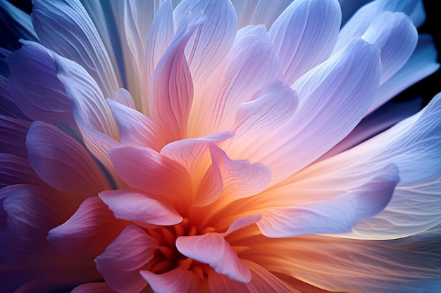 Macrophotographie d'une fleur délicate et fascinante