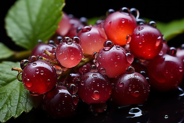 Une macrophotographie de fruits