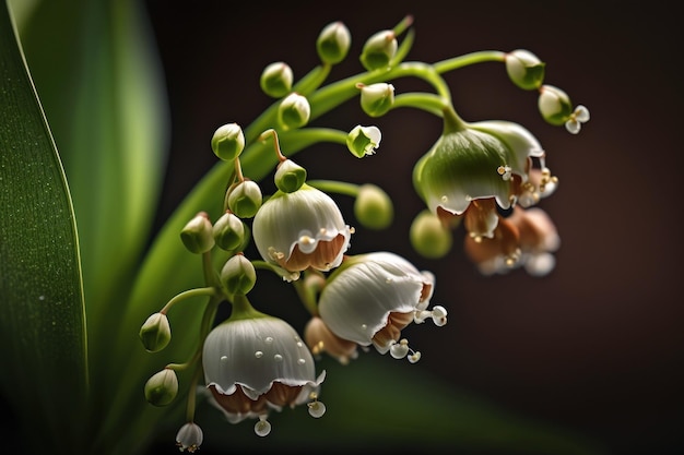 Macrophotographie de muguet