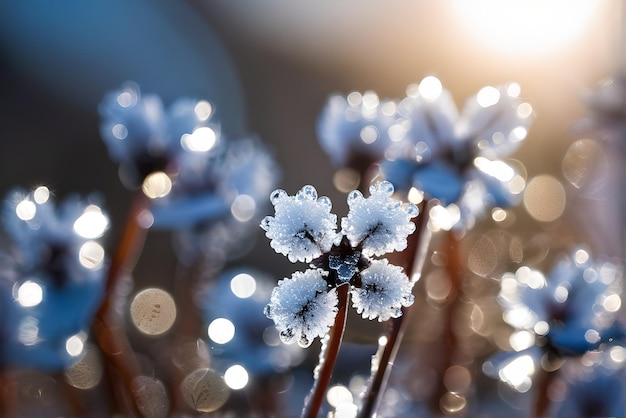 Macrophotographie de la nature en hiver