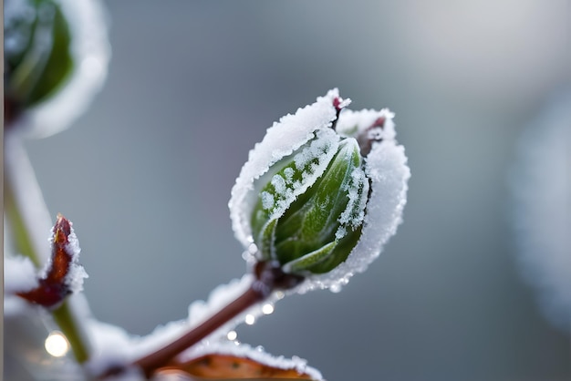 Macrophotographie de la nature en hiver