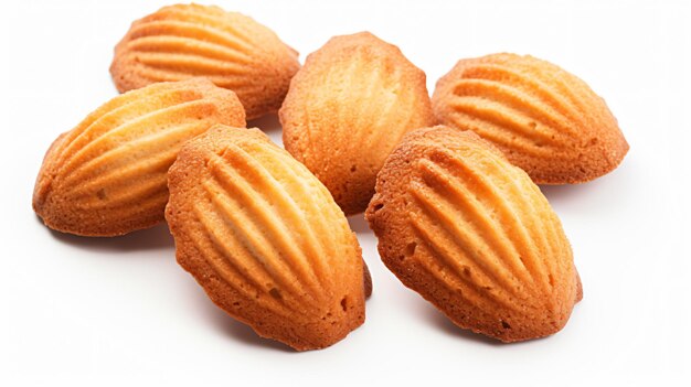 Madeleine Cookie isolée sur un fond blanc