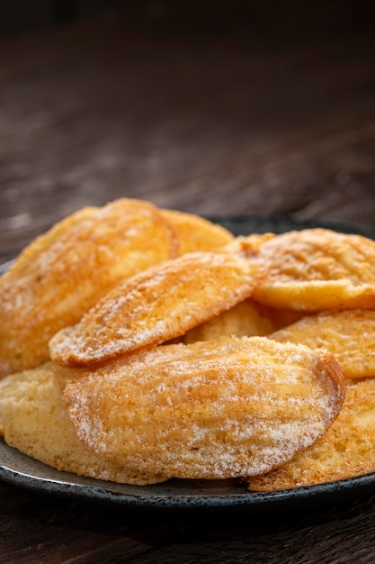 Madeleines traditionnelles au sucre saupoudré