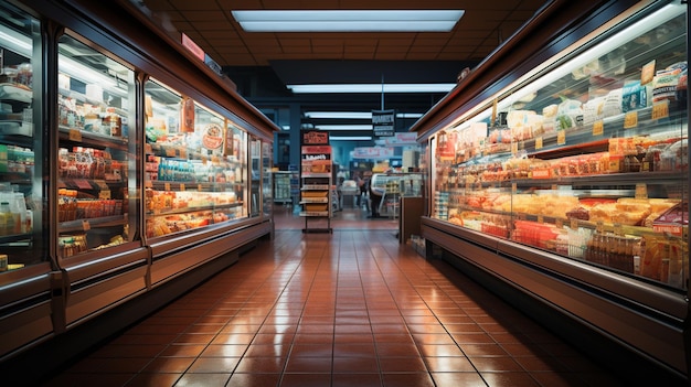 Magasin d'alimentation au supermarché Generative Ai