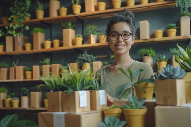 Un magasin gourmet respectueux de l'environnement accueille les clients avec de la nourriture fraîche savoureuse, des fournitures alimentaires, des décorations pour la maison, de l'éco.