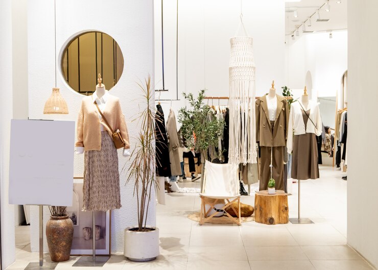 Photo magasin de mode féminine dans le centre commercial