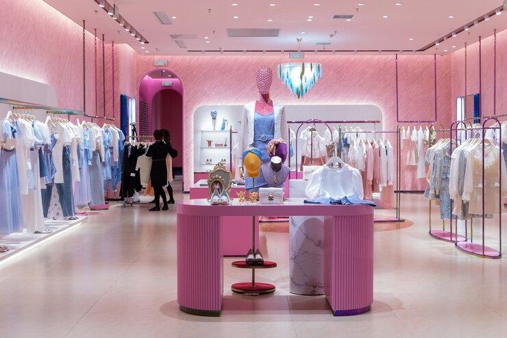 Photo magasin de mode féminine dans le centre commercial