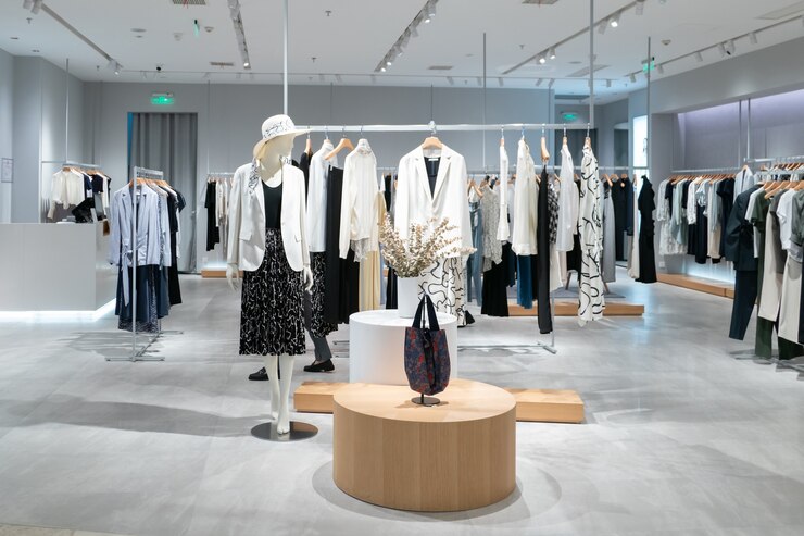 Photo magasin de mode féminine dans le centre commercial
