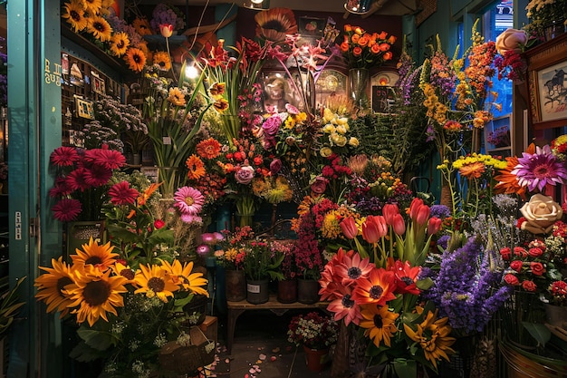 magasin avec des plantes et des fleurs