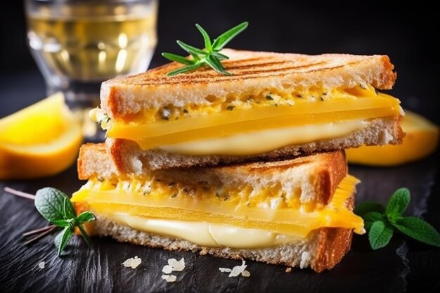 Un magasin de sandwichs gourmet avec du jus d'orange frais comme complément parfait