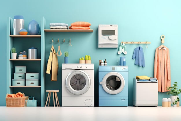 Les magasins d'appareils ménagers haut de gamme stockent des machines à laver et des aspirateurs de haute qualité