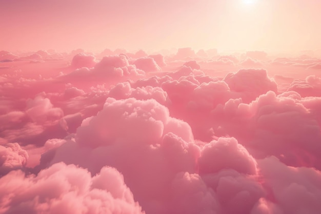 Magenta rose beige nuages flous dans le ciel