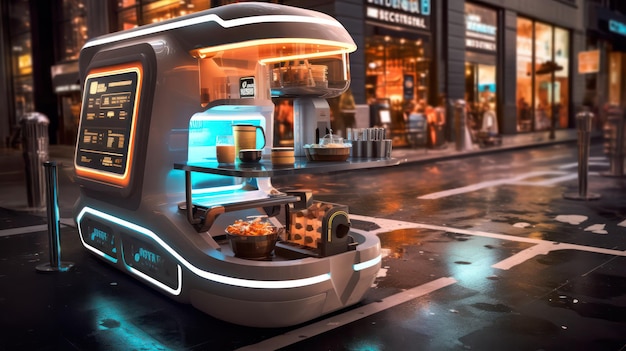 La magie du café au néon des baristas robotiques de Future Urban Sips