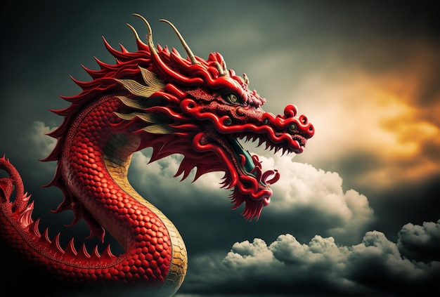 Magie du Dragon de Chine pendant les célébrations du Nouvel An