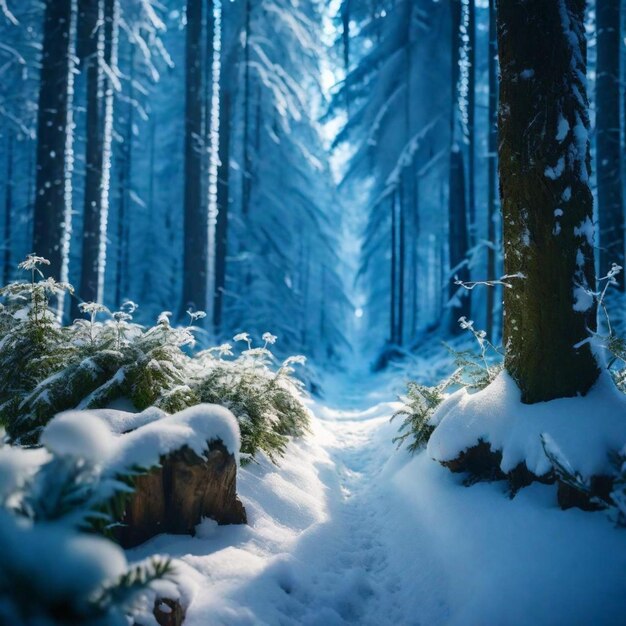 Magie de la forêt de neige