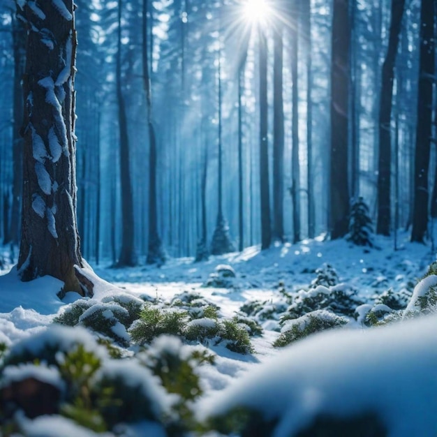 Magie de la forêt de neige