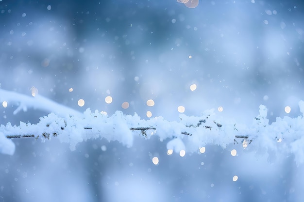 La magie de l'hiver Un gros plan d'un flocon de neige étincelant AI générative