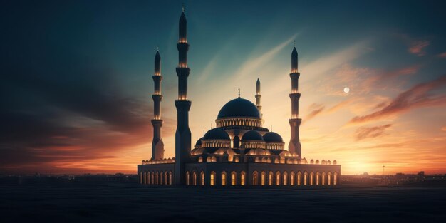 La magnificence gracieuse d'une mosquée