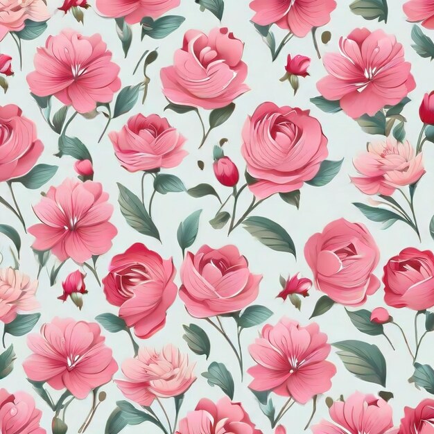 magnifique arrière-plan à motifs sans couture de fleurs pour un produit haut de gamme ai généré